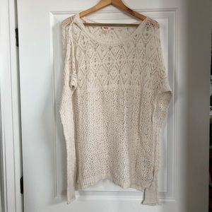 Cream knit coverup